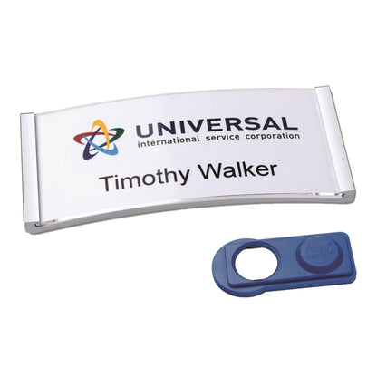 badgepoint® Namensschild polar® classic 65 x 30 mm (B x H) inkl. 2 Bogen (36 Namenskarten) Papier A4 weiß Magnet edelstahl 10 St./Pack.