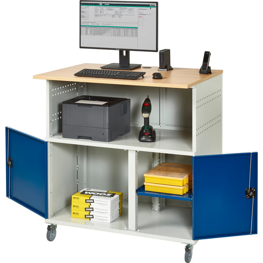 RAU PC-Arbeitsplatz Modell 1023 1.100 x 1.180 x 790 mm (B x H x T) abschließbar