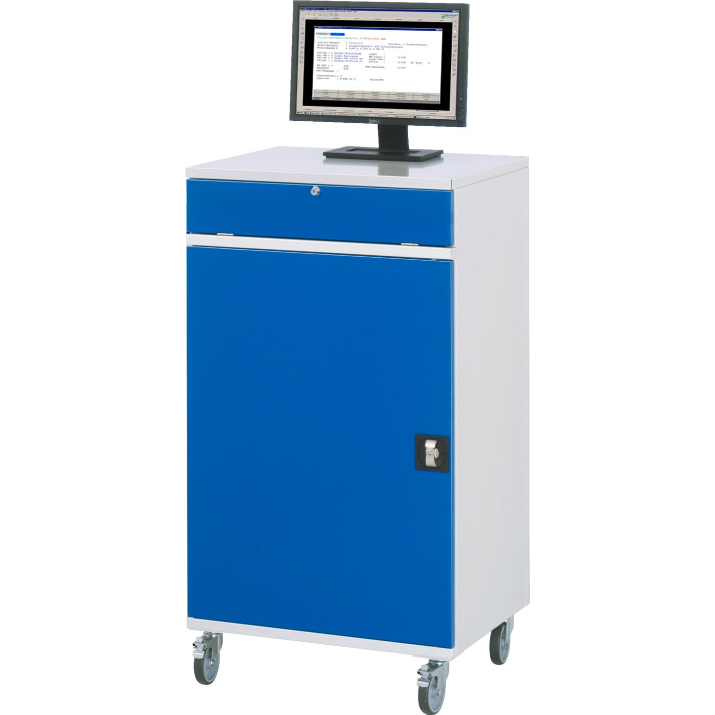 RAU PC-Arbeitsplatz Modell 60 650 x 1.185 x 520 ,mm (B x H x T) abschließbar Stahl, pulverbeschichtet