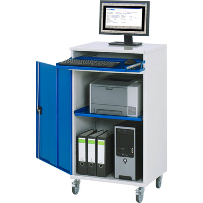 RAU PC-Arbeitsplatz Modell 60 650 x 1.185 x 520 ,mm (B x H x T) abschließbar Stahl, pulverbeschichtet