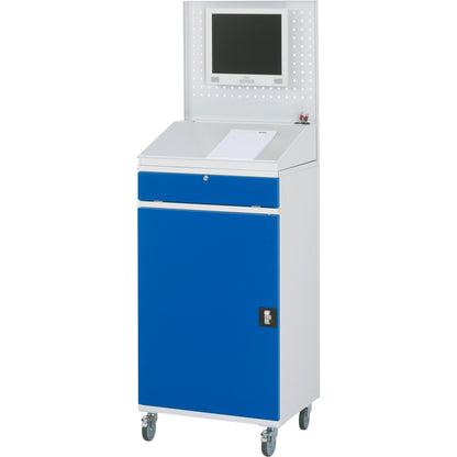 RAU PC-Arbeitsplatz Modell 61 650 x 1.895 x 520 mm (B x H x T) abschließbar Stahl, pulverbeschichtet