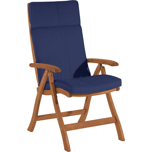 memo Gartenauflage Hochlehner Breite des Sitzes: 52cm Tiefe der Sitzfläche: 50cm Höhe der Rückenlehne: 75cm 100 % Polyester blau