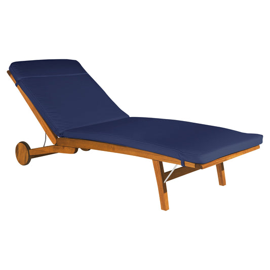 memo Gartenauflage Breite des Sitzes: 58cm Tiefe der Sitzfläche: 125cm Höhe der Rückenlehne: 75cm 100 % Polyester blau