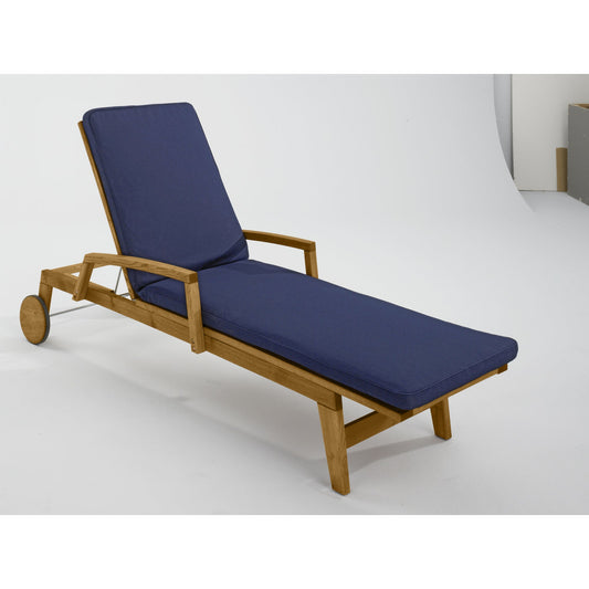 memo Gartenauflage Breite des Sitzes: 58cm Tiefe der Sitzfläche: 125cm Höhe der Rückenlehne: 75cm 100 % Baumwolle blau
