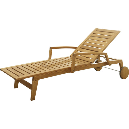 memo Gartenliege Milano 69,5 x 93 x 193 cm (B x H x T) 18kg Robinie, lasiert natur