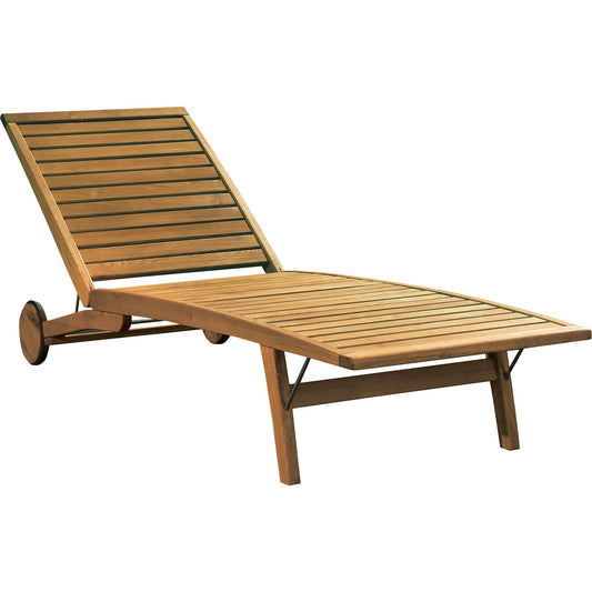memo Gartenliege Talisa 58 x 31 x 200 cm (B x H x T) 20kg Robinie, lasiert natur