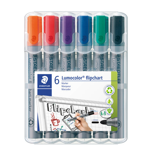 STAEDTLER® Flipchartmarker Lumocolor® 356 2mm farbig sortiert 6 St./Pack.