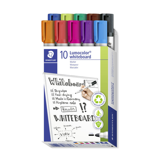 STAEDTLER® Whiteboardmarker Lumocolor® 351 2mm farbig sortiert 10 St./Pack.