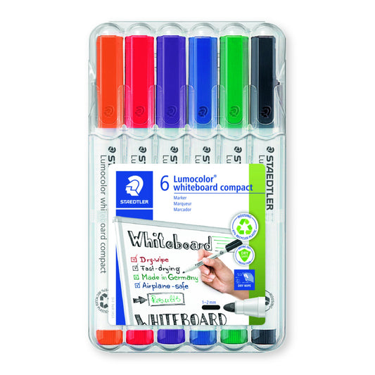 STAEDTLER® Whiteboardmarker Lumocolor® compact 341 1-2mm farbig sortiert 6 St./Pack.