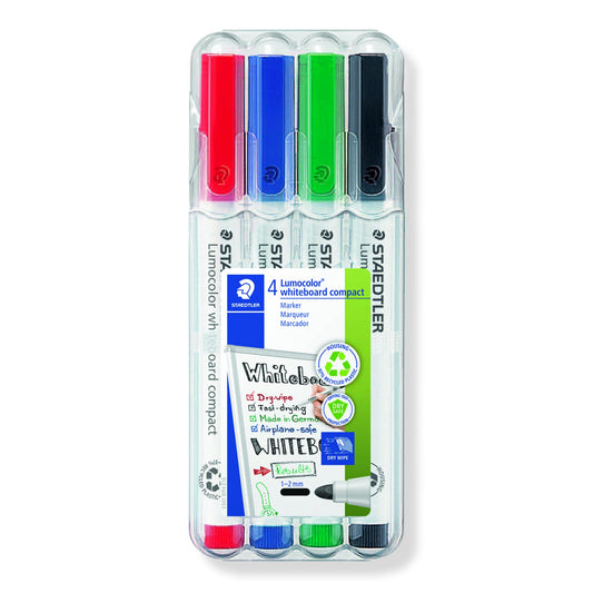 STAEDTLER® Whiteboardmarker Lumocolor® compact 341 1-2mm farbig sortiert 4 St./Pack.
