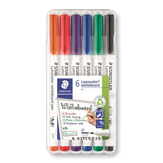 STAEDTLER® Whiteboardmarker Lumocolor® 301 1mm farbig sortiert 6 St./Pack.