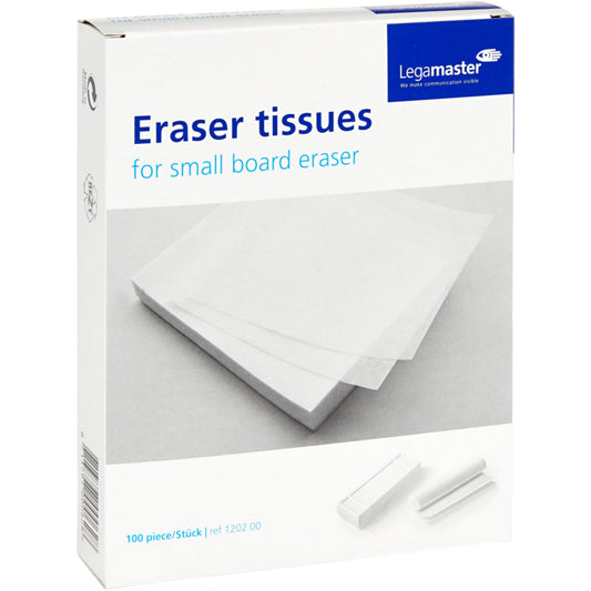 Legamaster Löschpapier 13,7 x 16,5 cm (B x L) Zellstoff biologisch abbaubar weiß 100 Bl./Pack.
