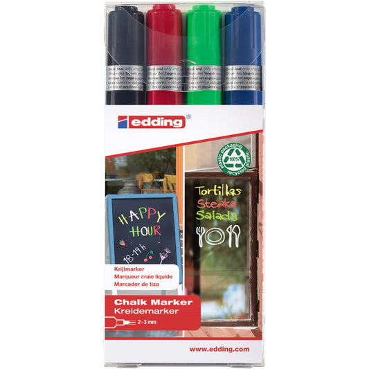 edding Kreidemarker 4095 2-3mm farbig sortiert 4 St./Pack.