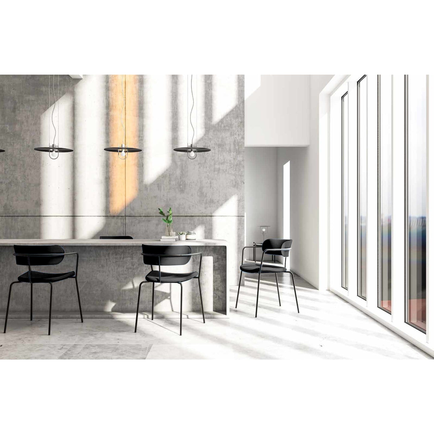 Paperflow Besucherstuhl Bistro Polypropylen schwarz 2 St./Pack.