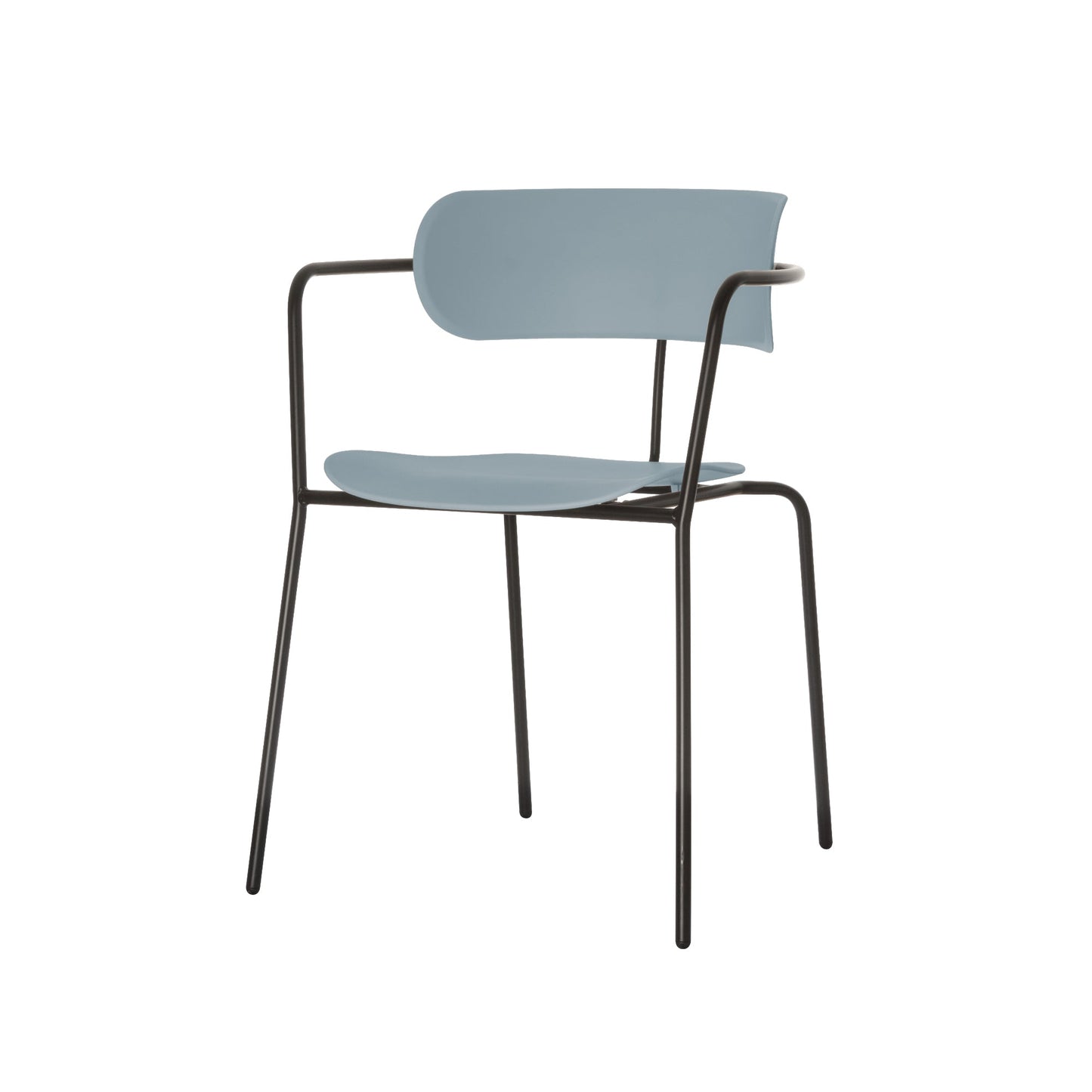 Paperflow Besucherstuhl Bistro Polypropylen blau 2 St./Pack.