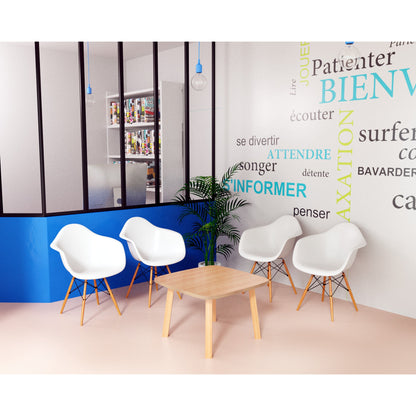 Paperflow Beistelltisch WOODY 600 x 400 x 600 mm (B x H x T) MDF buche