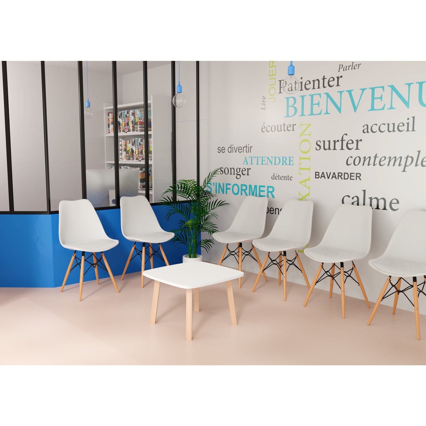 Paperflow Beistelltisch WOODY 600 x 400 x 600 mm (B x H x T) MDF weiß