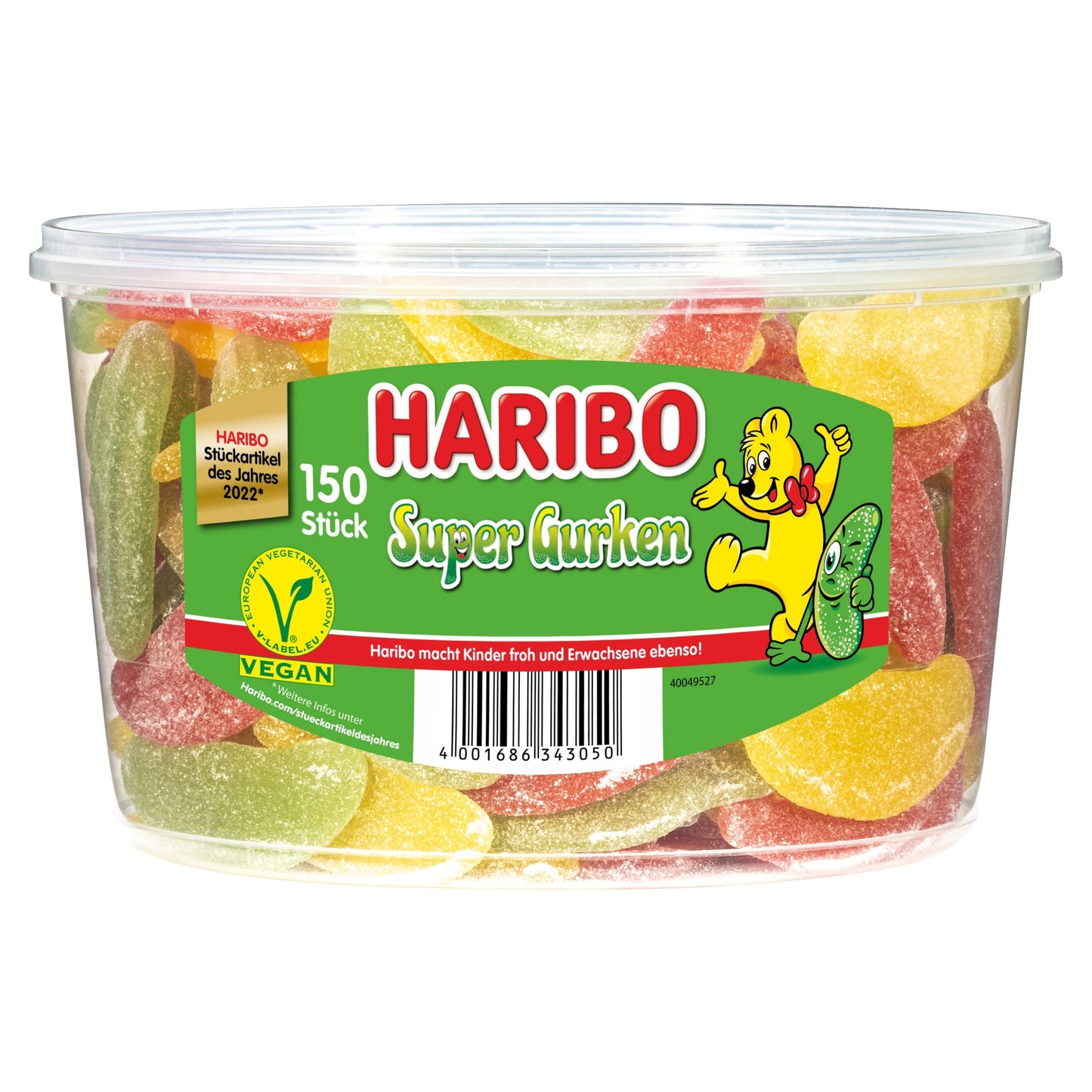 HARIBO Fruchtgummi Super Gurken 150 St./Pack.