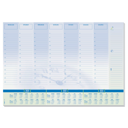 SIGEL Schreibunterlage 59,5 x 41 cm (B x H) mit Kalender 3 Jahre Papier blau 30 Bl.