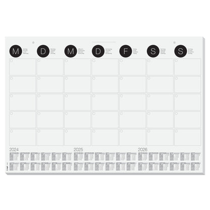 SIGEL Schreibunterlage 59,5 x 41 cm (B x H) mit Kalender 3 Jahre Papier weiß 12 Bl.