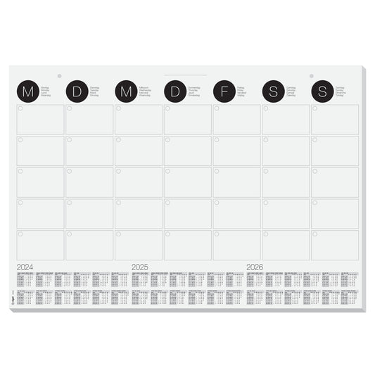 SIGEL Schreibunterlage 59,5 x 41 cm (B x H) mit Kalender 3 Jahre Papier weiß 12 Bl.