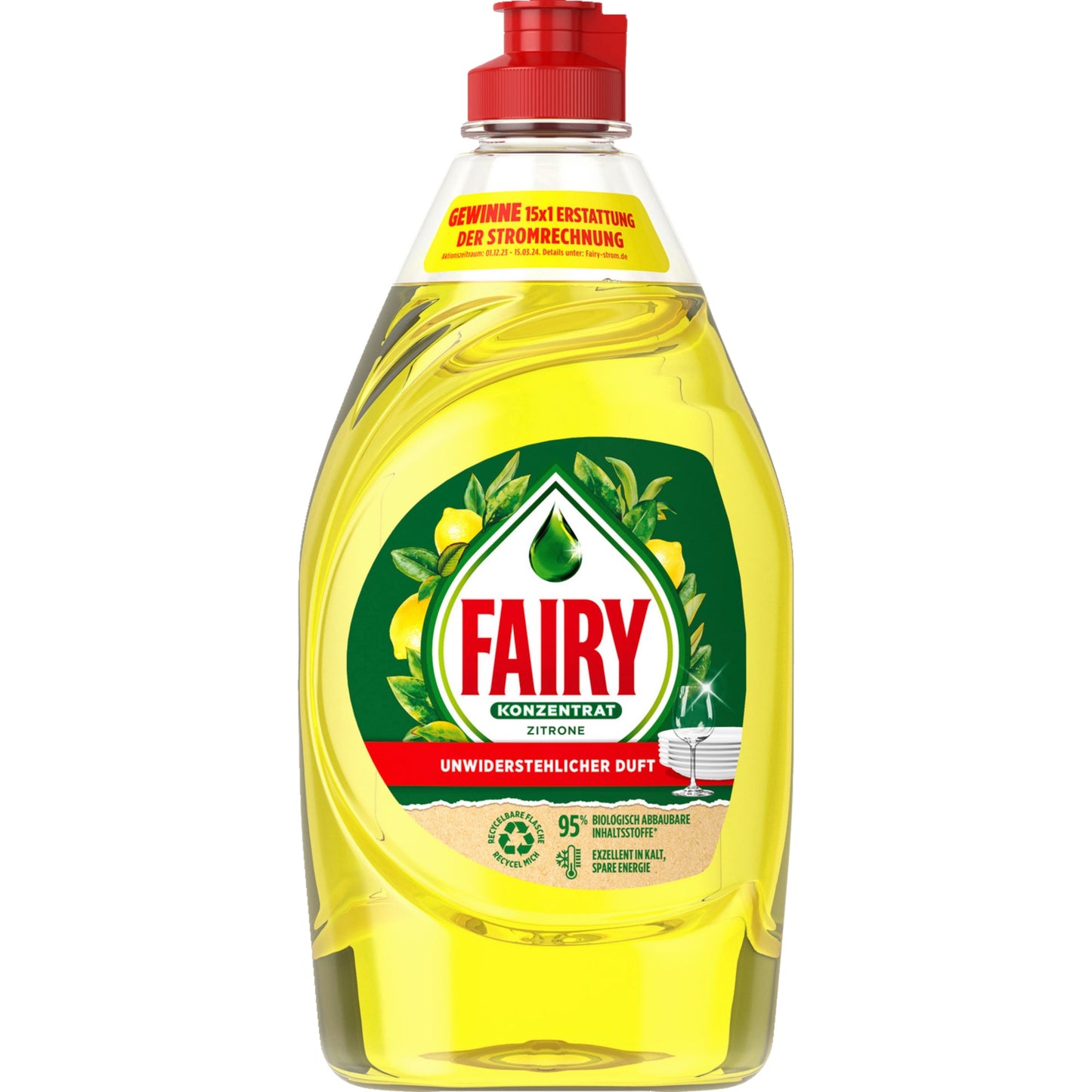 Fairy Geschirrspülmittel Zitrone pH-Wert: 8,4-9,4 Plastik, 100 % recycelt 0,45l