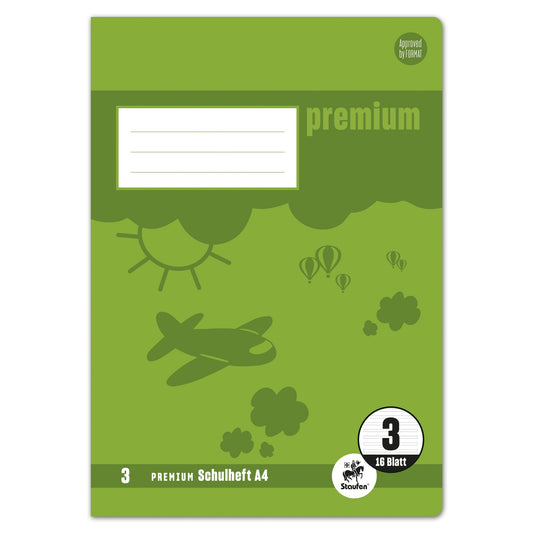 Staufen Schulheft PREMIUM Academy DIN A4 liniert 3 16 Bl.