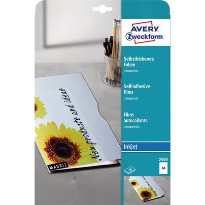 Avery Zweckform Inkjetfolie DIN A4 170µm Polyester 10 Folien/Pack.
