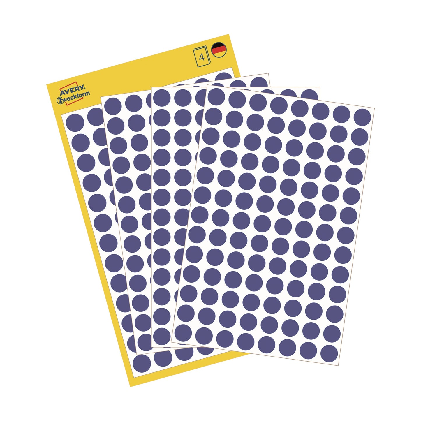 Avery Zweckform Markierungspunkt 8mm Papier blau 416 Etik./Pack.