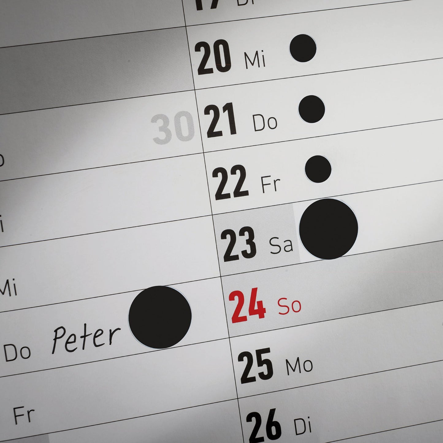 Avery Zweckform Markierungspunkt 12mm Papier schwarz 270 Etik./Pack.