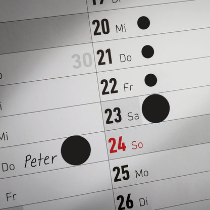 Avery Zweckform Markierungspunkt 12mm Papier schwarz 270 Etik./Pack.