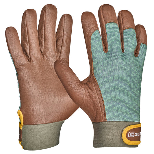 GEBOL Arbeitshandschuhe VITIS 9 II 97 % Polyester, 3 % Elasthan braun/grün