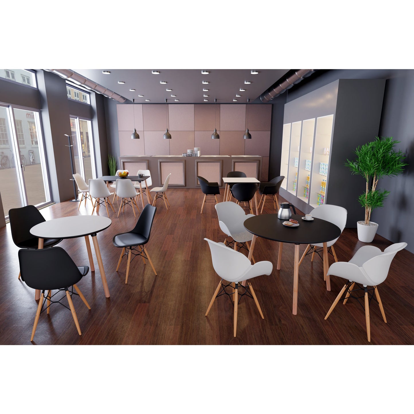 Paperflow Bistrotisch PALOMBA 100 x 75 cm (Ø x H) Melamin schwarz