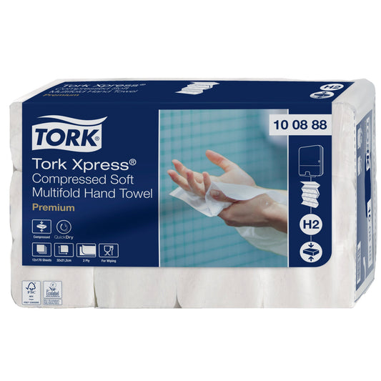 Tork Papierhandtücher Premium 21,2 x 32 cm (B x L) Tissue weiß 12 x 170 Bl./Pack.