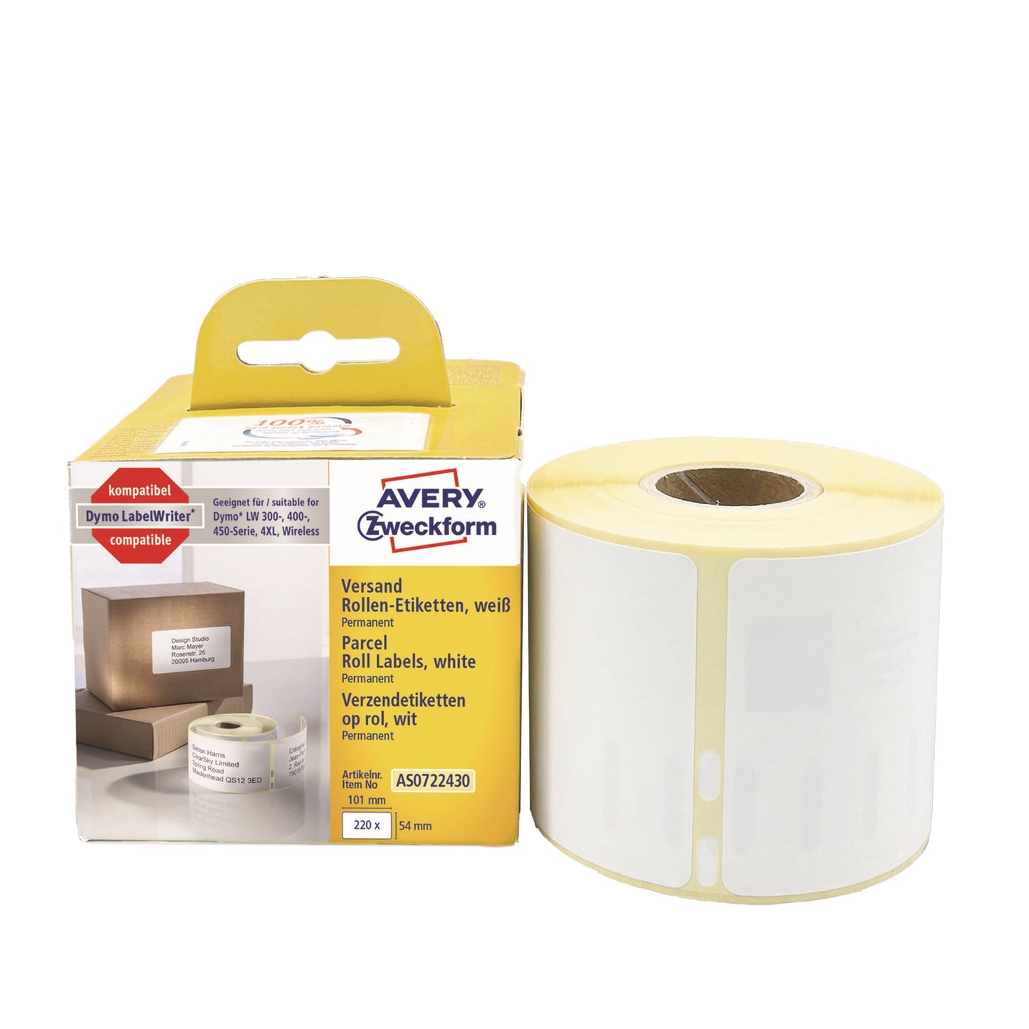 Avery Zweckform Versandetikett 54 x 101 mm (B x H) Papier weiß 220 Etik./Rl.