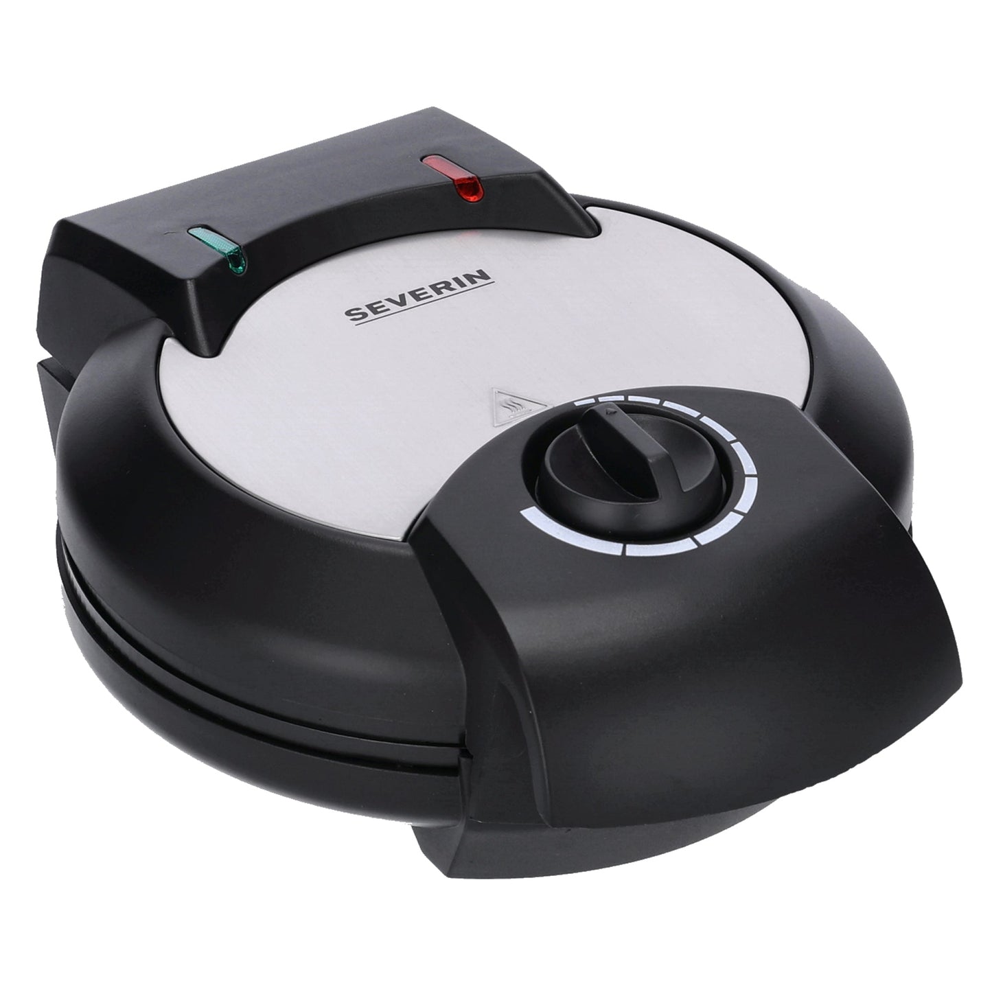 SEVERIN Waffeleisen WA 2103 20,3 x 10,5 x 25,5 cm (B x H x T) herzförmig 220-240V 1.300W Edelstahl/Kunststoff schwarz/silber, gebürstet