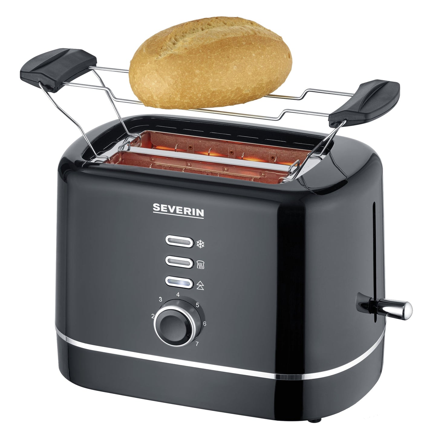 SEVERIN Toaster AT 4321 28 x 18,8 x 18,2 cm (B x H x T) 850W 2 Toastkammern mit Brötchenaufsatz