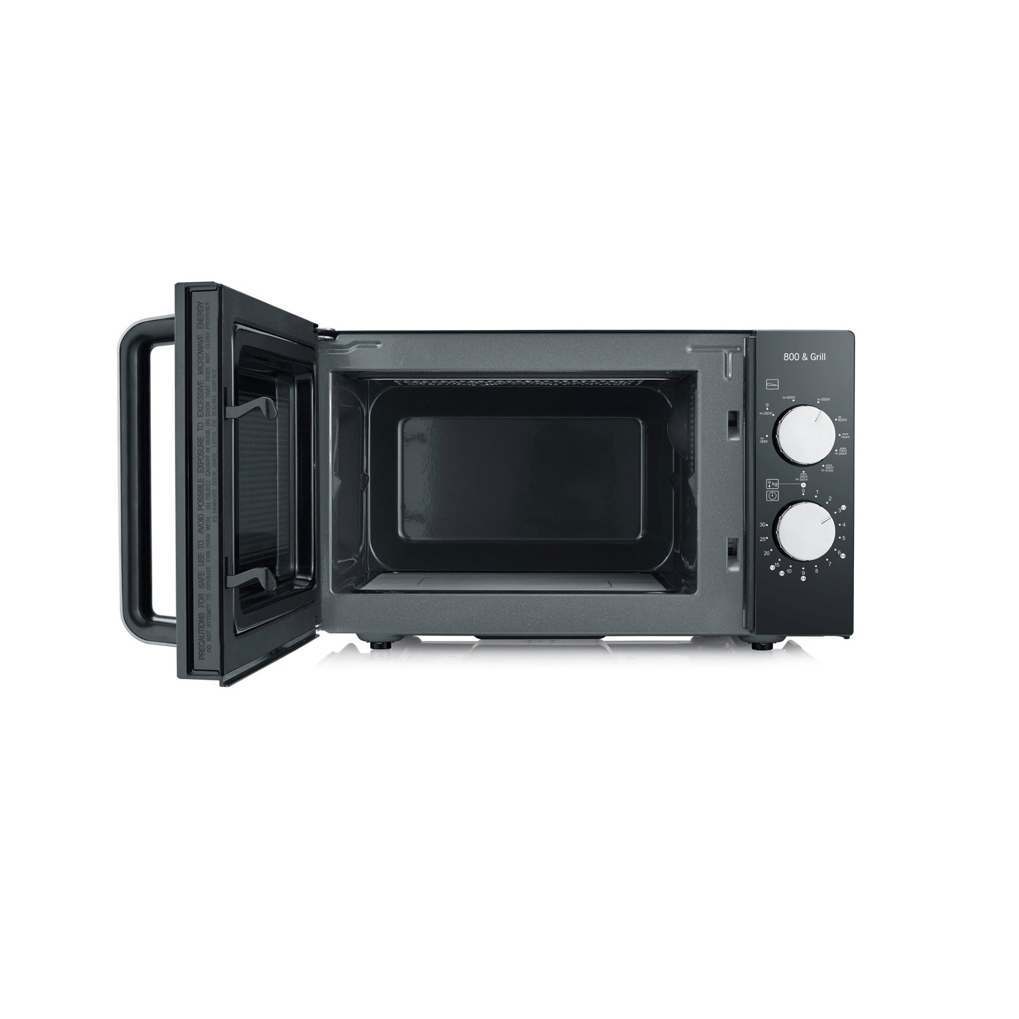 SEVERIN Mikrowelle MW 7762 46,2 x 27 x 39,5 cm (B x H x T) 20l 800W Einschubrost Stahlblech/ABS Kunststoff/Glas