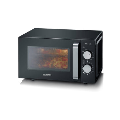 SEVERIN Mikrowelle MW 7762 46,2 x 27 x 39,5 cm (B x H x T) 20l 800W Einschubrost Stahlblech/ABS Kunststoff/Glas