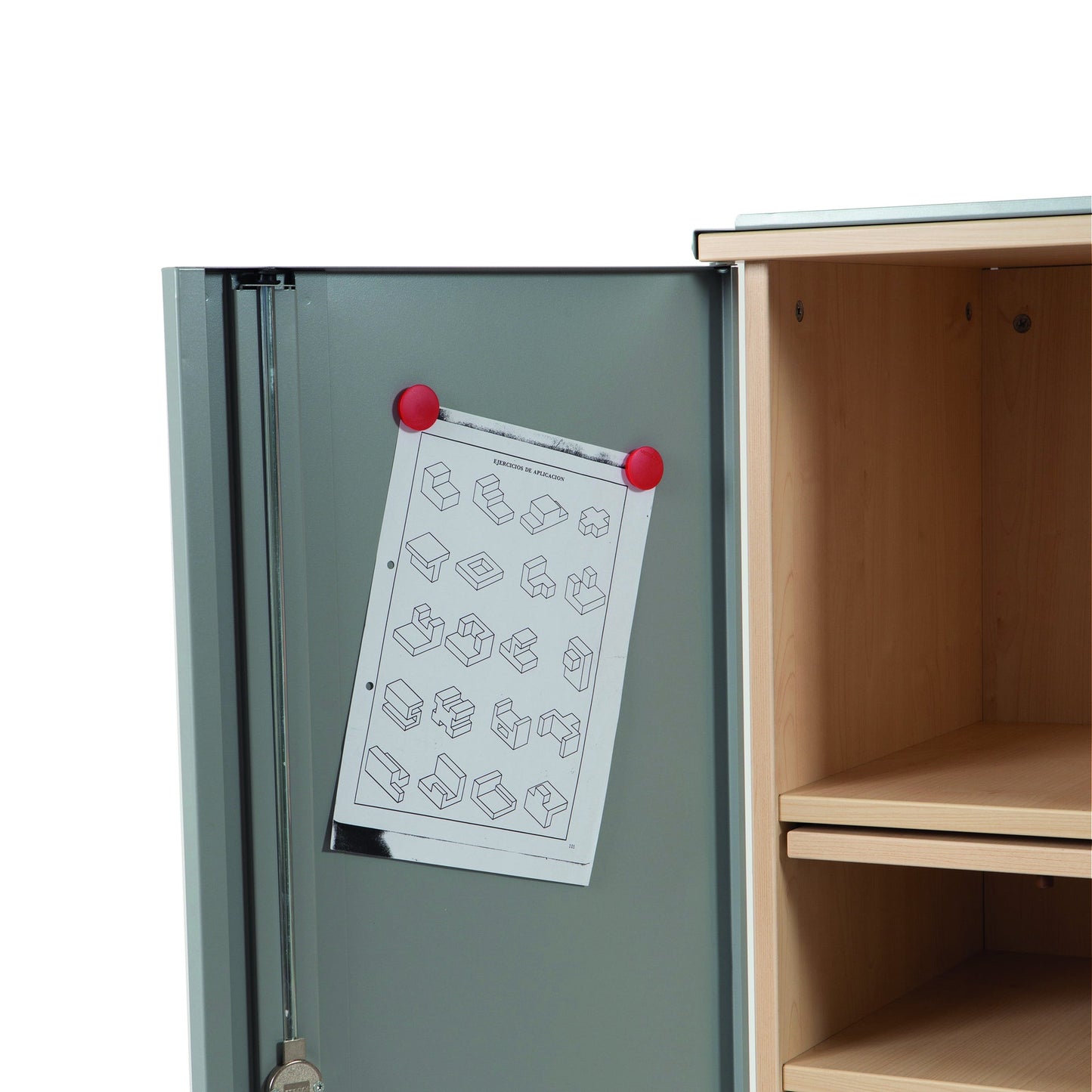 rocada PC-Arbeitsplatz 470 x 1.200 x 500 mm (B x H x T) abschließbar Holzfaser, melaminbeschichtet/PVC buche