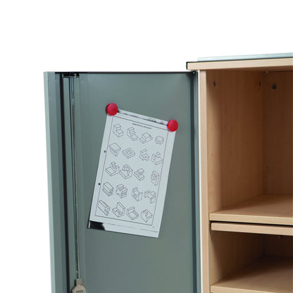 rocada PC-Arbeitsplatz 470 x 1.200 x 500 mm (B x H x T) abschließbar Holzfaser, melaminbeschichtet/PVC buche