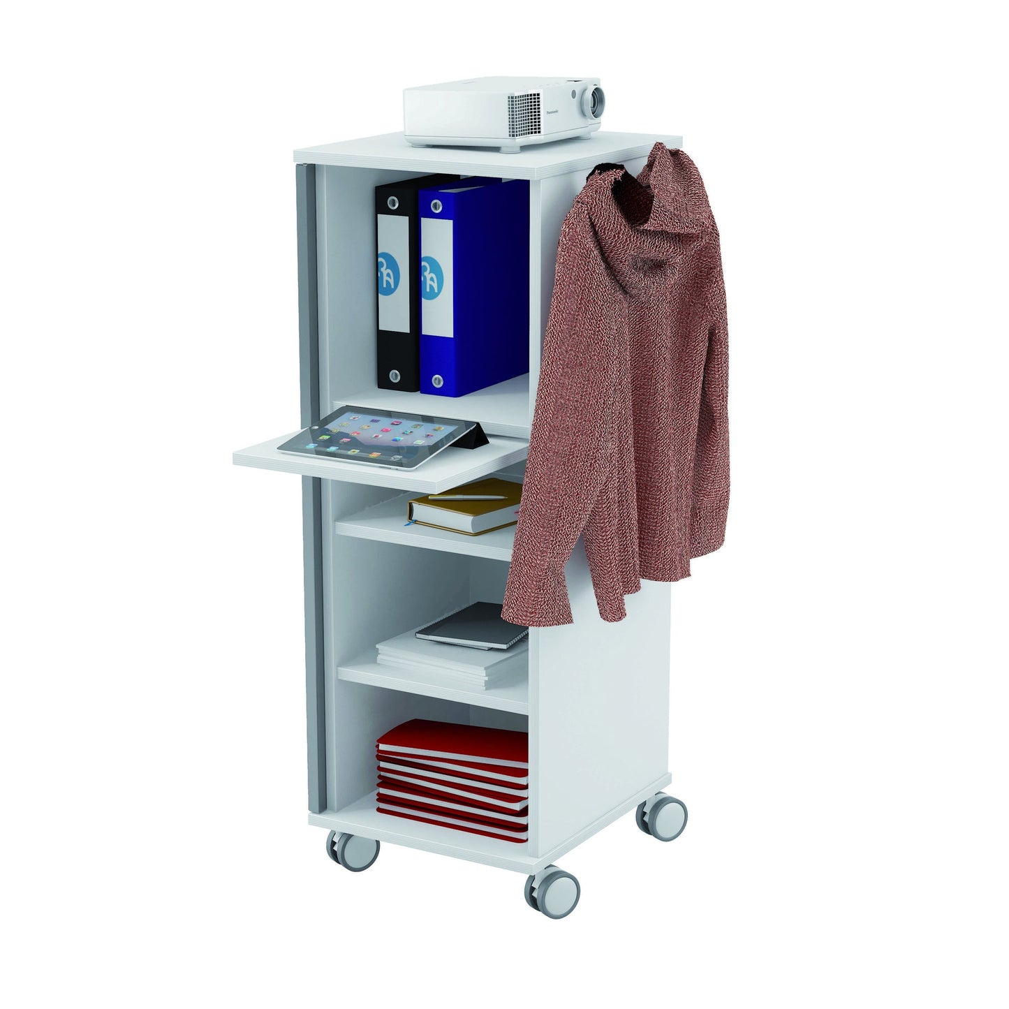 rocada PC-Arbeitsplatz 470 x 1.200 x 500 mm (B x H x T) abschließbar Holzfaser, melaminbeschichtet/PVC lichtgrau