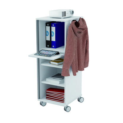 rocada PC-Arbeitsplatz 470 x 1.200 x 500 mm (B x H x T) abschließbar Holzfaser, melaminbeschichtet/PVC lichtgrau