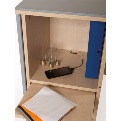 rocada PC-Arbeitsplatz 470 x 1.200 x 500 mm (B x H x T) abschließbar Holzfaser, melaminbeschichtet/PVC buche