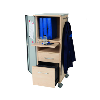 rocada PC-Arbeitsplatz 470 x 1.200 x 500 mm (B x H x T) 2 Schubladen abschließbar buche
