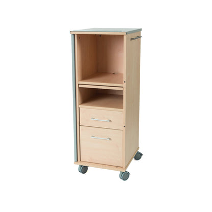 rocada PC-Arbeitsplatz 470 x 1.200 x 500 mm (B x H x T) 2 Schubladen abschließbar buche