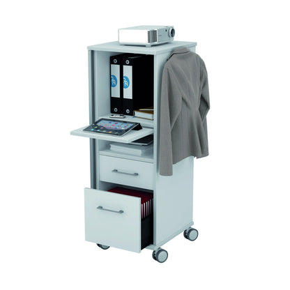 rocada PC-Arbeitsplatz 470 x 1.200 x 500 mm (B x H x T) 2 Schubladen abschließbar grau