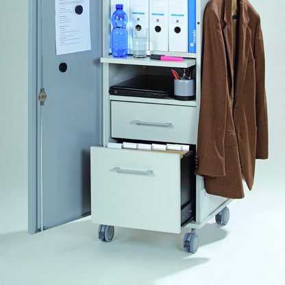 rocada PC-Arbeitsplatz 470 x 1.200 x 500 mm (B x H x T) 2 Schubladen abschließbar grau