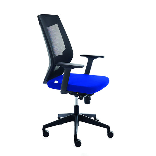 rocada Bürodrehstuhl 45-54cm Wippmechanik Rolle ungebremst (für Teppichboden) Kunststoff