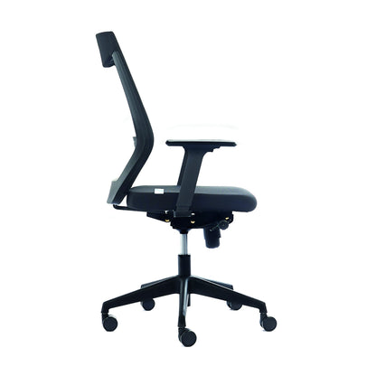 rocada Bürodrehstuhl 45-54cm Wippmechanik Rolle ungebremst (für Teppichboden) Kunststoff